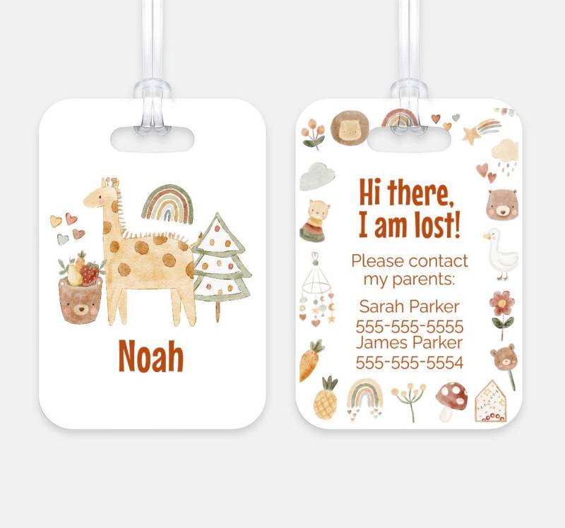 Personalisierte Kinder Notfallmarke Kindersicherheitskontaktkarte Personalisierte Kinder Notfallmarke Kindersicherheitskontaktkarte von MavieandGus