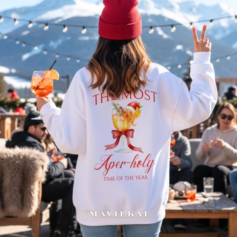 Aperol Spritz Sweatshirt, Girls Trip Outfit, Sweater, Pinterest Aesthetic, Apres Ski Lover Geschenk, Aprés von Maviekai