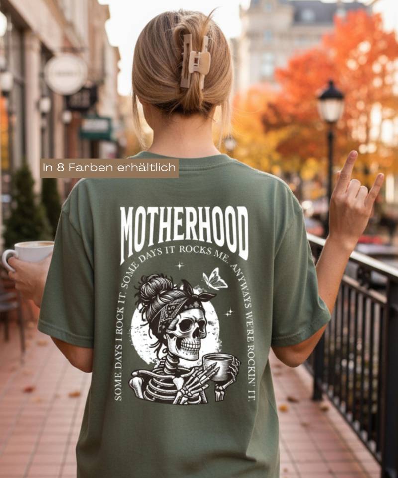 Backprint Motherhood-T-Shirt, Mama-Shirt, Cool Mom T-Shirt, Geschenk Für Frischgebackene Mamas, Mamashirt, Mamakleidung, Geburtsgeschenk von Maviekai