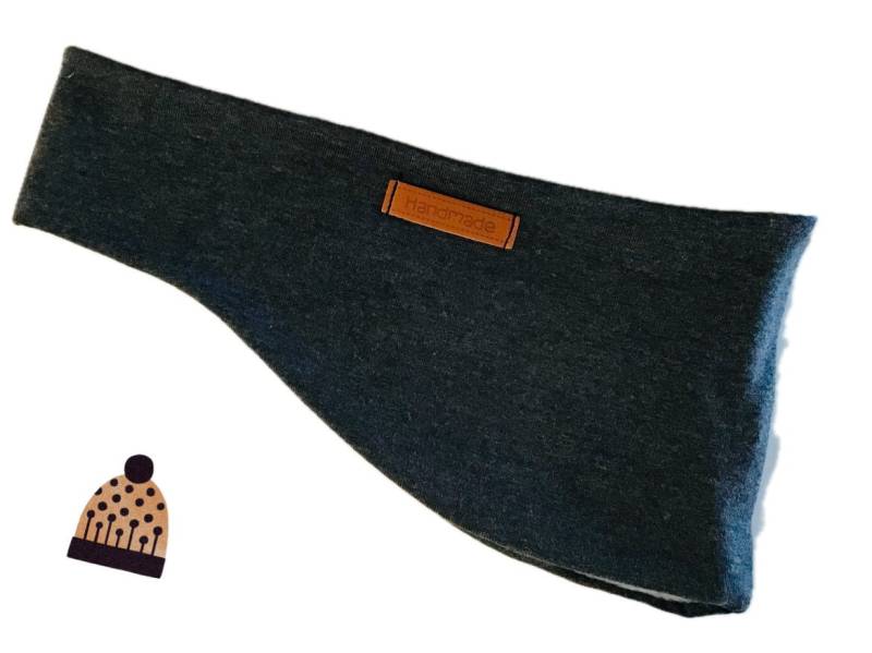 Cool Jungs Stirnband Dunkelgrau Innen Fleece Oder Jersey in Grau Gr Wählbar von Maviluwelt