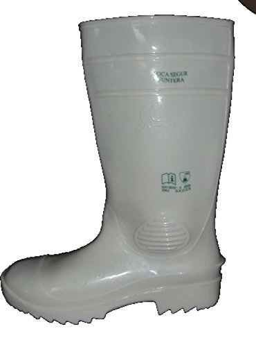 Mavinsa weiße Gummistiefel mit Stahlkappe EN 345 S4 Metzgerstiefel Größe 36 bis 48 (36) von Mavinsa