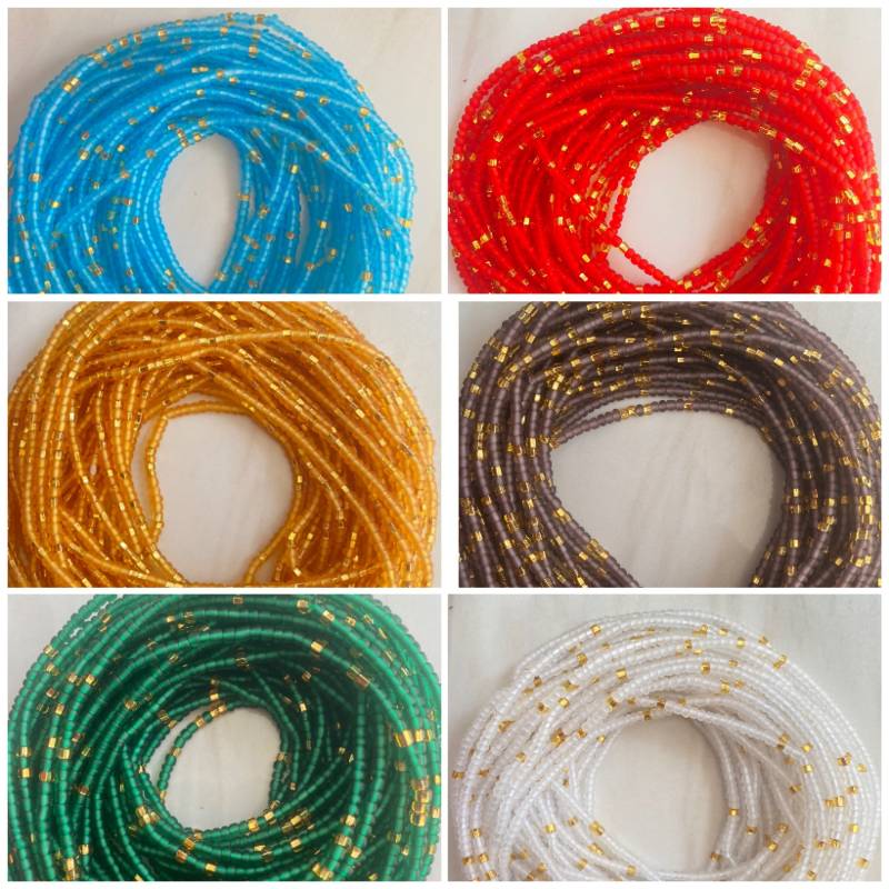Mattierte Und Goldene Taillenperlen von MawugreatWaistbeads