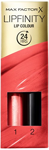 Max Factor Lipfinity Lip Colour Just Bewitching 146 – Kussechter Lippenstift mit 24h Halt ohne auszutrocknen, mit intensiver Farbabgabe, präzisem Applikator & intensiv pflegendem Gloss-Top Coat von Max Factor