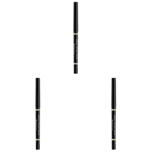 MAX FACTOR - Masterpiece Kohl Kajal Automatic Eyeliner Pencil - Up To 24hr Wear - Buttery Soft Application, Intense Colour, Kajal Formula For Sensistive Eyes - 001 Black (Packung mit 3) von Max Factor