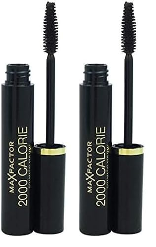 Max Factor 2000 Calorie Mascara Braun/Schwarz – Langanhaltende Wimperntusche für Definition und Volumen – 1 x 9 ml (Packung mit 2) von Max Factor