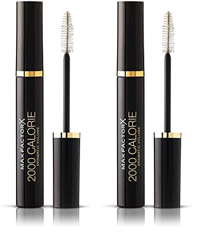 Max Factor 2000 Calorie Mascara Schwarz – Langanhaltende Wimperntusche für Definition und Volumen – 1 x 9 ml | 9 ml (2er Pack) von Max Factor