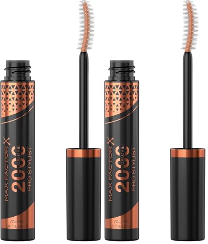 Max Factor 2000 Calorie Pro Stylist Mascara, Black, 9 ml (Packung mit 2) von Max Factor