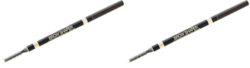 Max Factor Brow Shaper in 20 Brown – Augenbrauenstift mit Bürste – Präzises & einfaches Definieren der Augenbrauen (Packung mit 2) von Max Factor