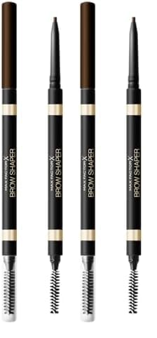 Max Factor Brow Shaper in 30 Deep Brown – Augenbrauenstift mit Bürste – Präzises & einfaches Definieren der Augenbrauen, 1 Stück (2er Pack) von Max Factor