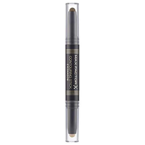 Max Factor Contouring Stick Eyeshadow Warm Taupe & Amber Brown – Lidschattenstift mit zwei warmen Erdtönen für einen gelungenen Augenaufschlag – Mit cremiger Textur von Max Factor