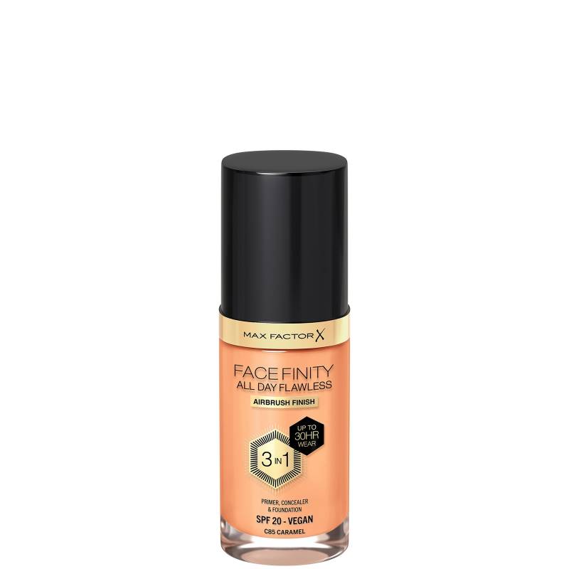 Max Factor Facefinity All Day Flawless 3 in 1 Vegan Foundation 30ml (Various Shades) - C85 - CARAMEL von Max Factor
