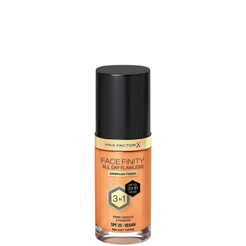 Max Factor Facefinity All Day Flawless 3 in 1 Vegan Foundation 30ml (Various Shades) - N84 - SOFT TOFFEE von Max Factor
