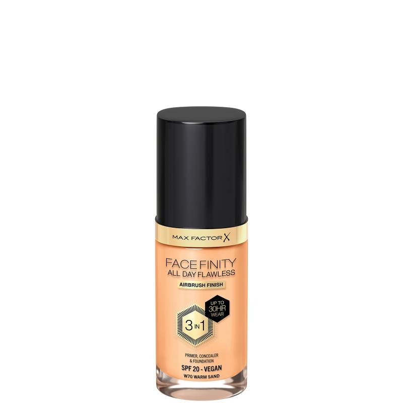 Max Factor Facefinity All Day Flawless 3 in 1 Vegan Foundation 30ml (Various Shades) - W70 - WARM SAND von Max Factor