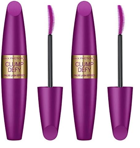 Max Factor False Lash Effect Clump Defy Mascara, 001 Black, Wimperntusche für dramatisches Volumen und Länge, Anti-Clump-Bürste für perfekte Wimperntrennung ohne zu verklumpen, 13 ml (Packung mit 2) von Max Factor