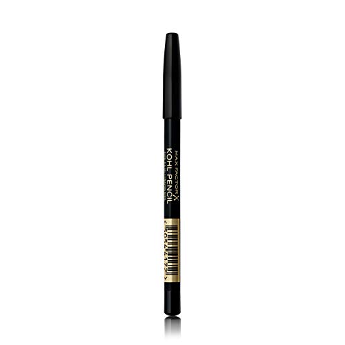 Max Factor Kohl Eyeliner, 20 schwarze, leicht zu verblendende Formel, perfekt für Smokey Eyes Make-up, 4 g (1er Pack) von Max Factor