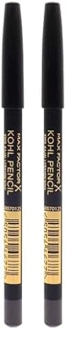 Max Factor Kohl Kajal Charcoal Grey 50 – Grauer Kajal perfekt für Smokey Eyes – Lidstrich auftragen leicht gemacht – 1 x 4 ml | 4 ml (2er Pack) von Max Factor