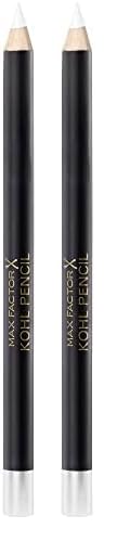 Max Factor Kohl Kajal Weiss 10 – Weißer Kajal perfekt für Smokey Eyes – Lidstrich auftragen leicht gemacht – 1 x 4 ml (Packung mit 2) von Max Factor