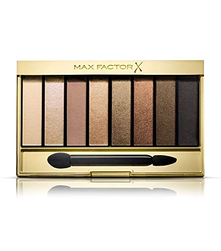 Max Factor Masterpiece Nude Palette Golden Nudes 02 – Lidschatten-Palette mit 8 goldenen und neutralen Tönen mit seidig-mattem und schimmerndem Finish von Max Factor