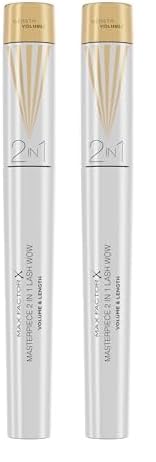 Max Factor Masterpiece 2in1 Lash WOW Mascara black (Packung mit 2) von Max Factor