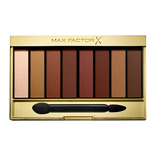 Max Factor Masterpiece Nude Palette Matte Sunset 07 – Lidschatten-Palette mit 8 bräunlichen Tönen mit seidig-mattem und schimmerndem Finish von Max Factor