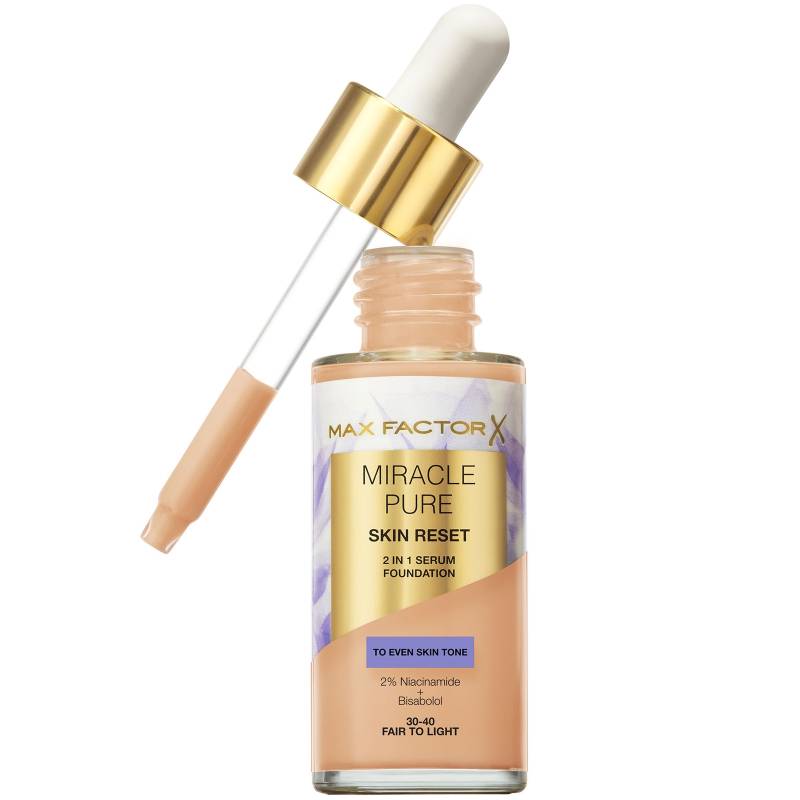 Max Factor Miracle Pure Skin Revival Serum-Foundation 30 ml (Verschiedene Farbtöne) - 30-40 Fair to Light von Max Factor