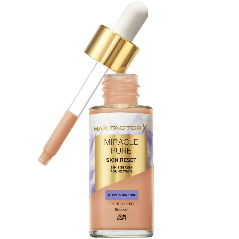 Max Factor Miracle Pure Skin Revival Serum-Foundation 30 ml (Verschiedene Farbtöne) - 40-60 Light von Max Factor