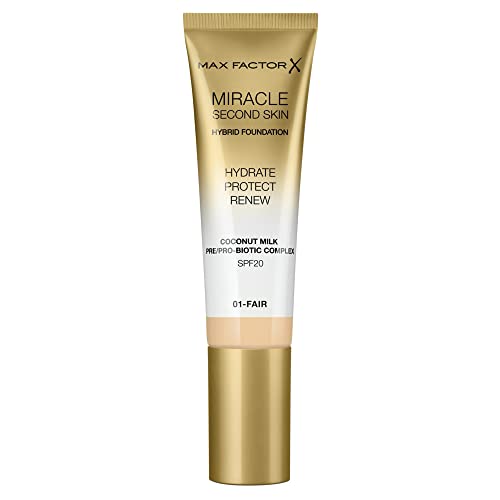 Max Factor Miracle Second Skin Foundation LSF 20 - Farbe 01 Fair, 30 ml von Max Factor