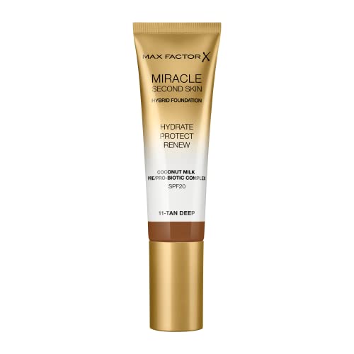 Max Factor Miracle Second Skin Hydrating Foundation, Bräunungstief, 30 ml, beige von Max Factor