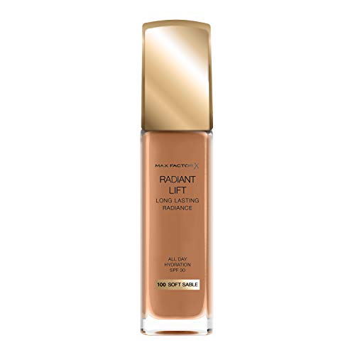 Max Factor Radiant Lift Foundation mit Hyaluronsäure für einen strahlenden und langanhaltenden Teint, Fb. 200 Soft Sable, 30 ml von Max Factor