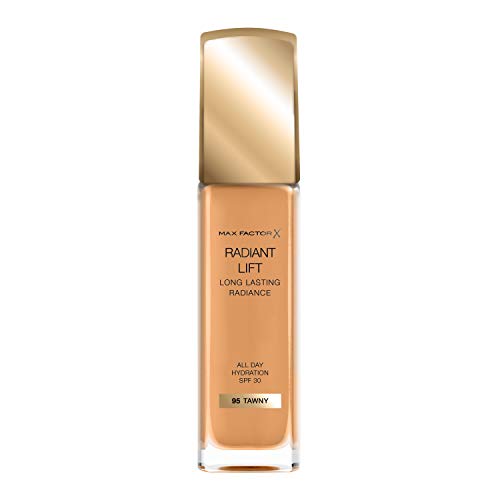 Max Factor Radiant Lift Foundation mit Hyaluronsäure für einen strahlenden und langanhaltenden Teint, Fb. 95 Tawny, 30 ml von Max Factor