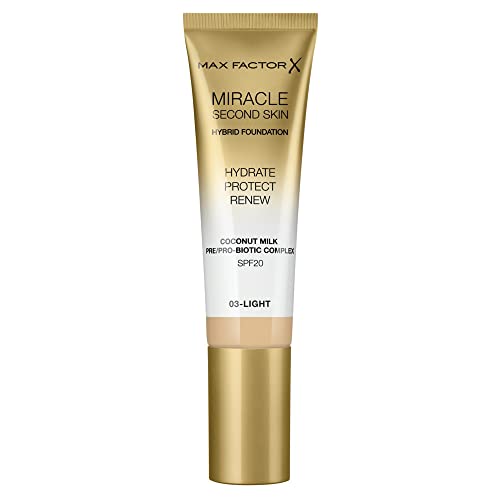 Max Factor Miracle Second Skin Foundation LSF 20 - Farbe 03 Light, 30 ml von Max Factor