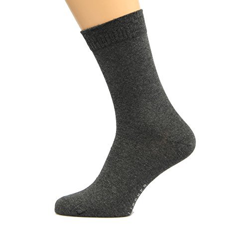 Max Lindner 5 Paar Diabetikersocken (Socken ohne Gummi) 95% Baumwolle 5% Elasthan (42-44, dunkelgrau) von Max Lindner