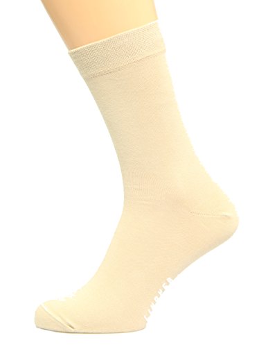 Max Lindner 5 Paar Diabetikersocken (Socken ohne Gummi) 95% Baumwolle 5% Elasthan (45-47, beige) von Max Lindner