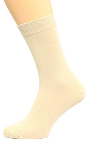 Max Lindner 5 Paar hochwertige Herrensocken Marke 95% Baumwolle 5% Elasthan (42-44, beige) von Max Lindner