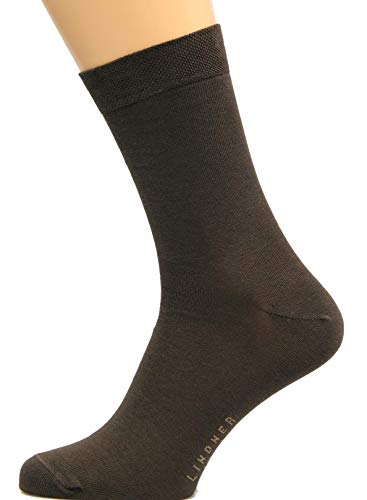 Max Lindner 5 Paar hochwertige Herrensocken Marke 95% Baumwolle 5% Elasthan (48-50, Dunkelbraun) von LINDNER socks