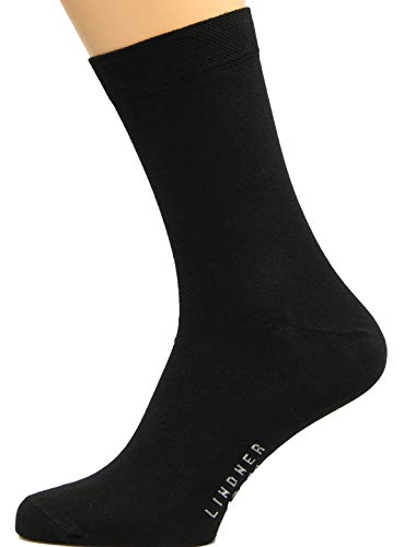 Max Lindner 5 Paar Herrensocken 95% Baumwolle 5% Elasthan (48-50, schwarz) von LINDNER socks