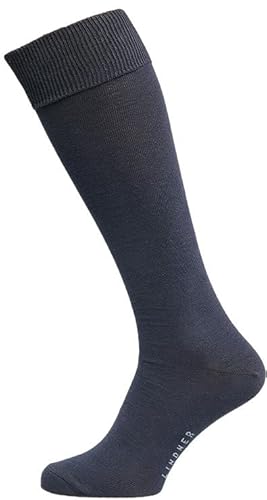 LINDNER socks Kniestrümpfe Baumwolle Herren Damen Socken lang blickdicht atmungsaktiv komfortbund hautfreundlich ohne Gummi waschbar formstabil schwarz grau blau braun weiß unisex Made in Germany von Max Lindner