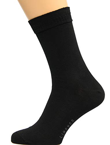 Max Lindner 5 Paar Diabetikersocken (Socken ohne Gummi) 95% Baumwolle 5% Elasthan (42-44, schwarz) von Max Lindner