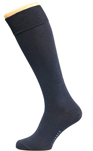 Max Lindner Kniestrümpfe Größe 31 - Größe 38 Material: 95% Baumwolle 5% Elasthan (36-38, blau) von LINDNER socks