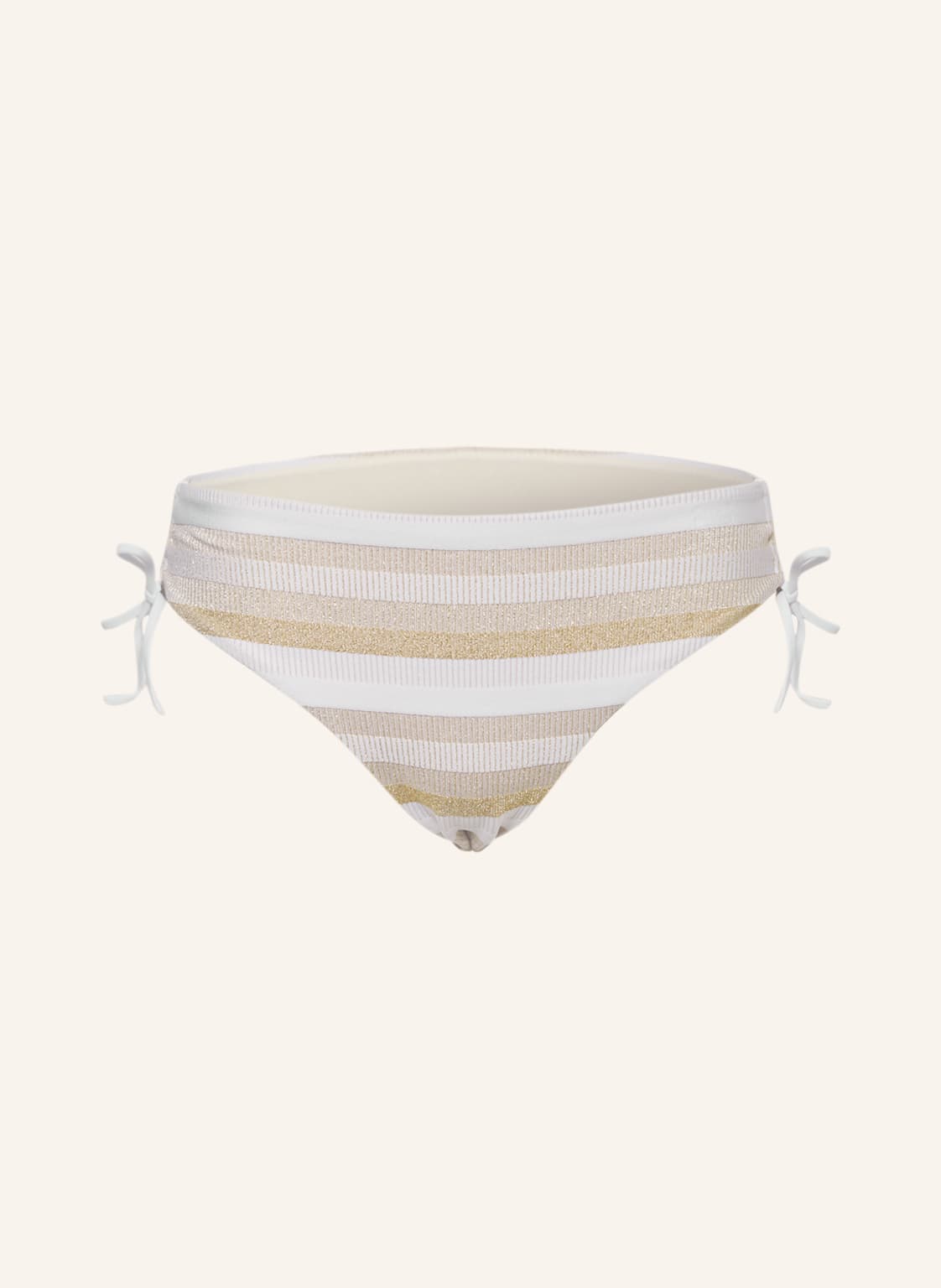 Max Mara Beachwear High-Waist-Bikini-Hose Simona Mit Glitzergarn weiss von Max Mara BEACHWEAR