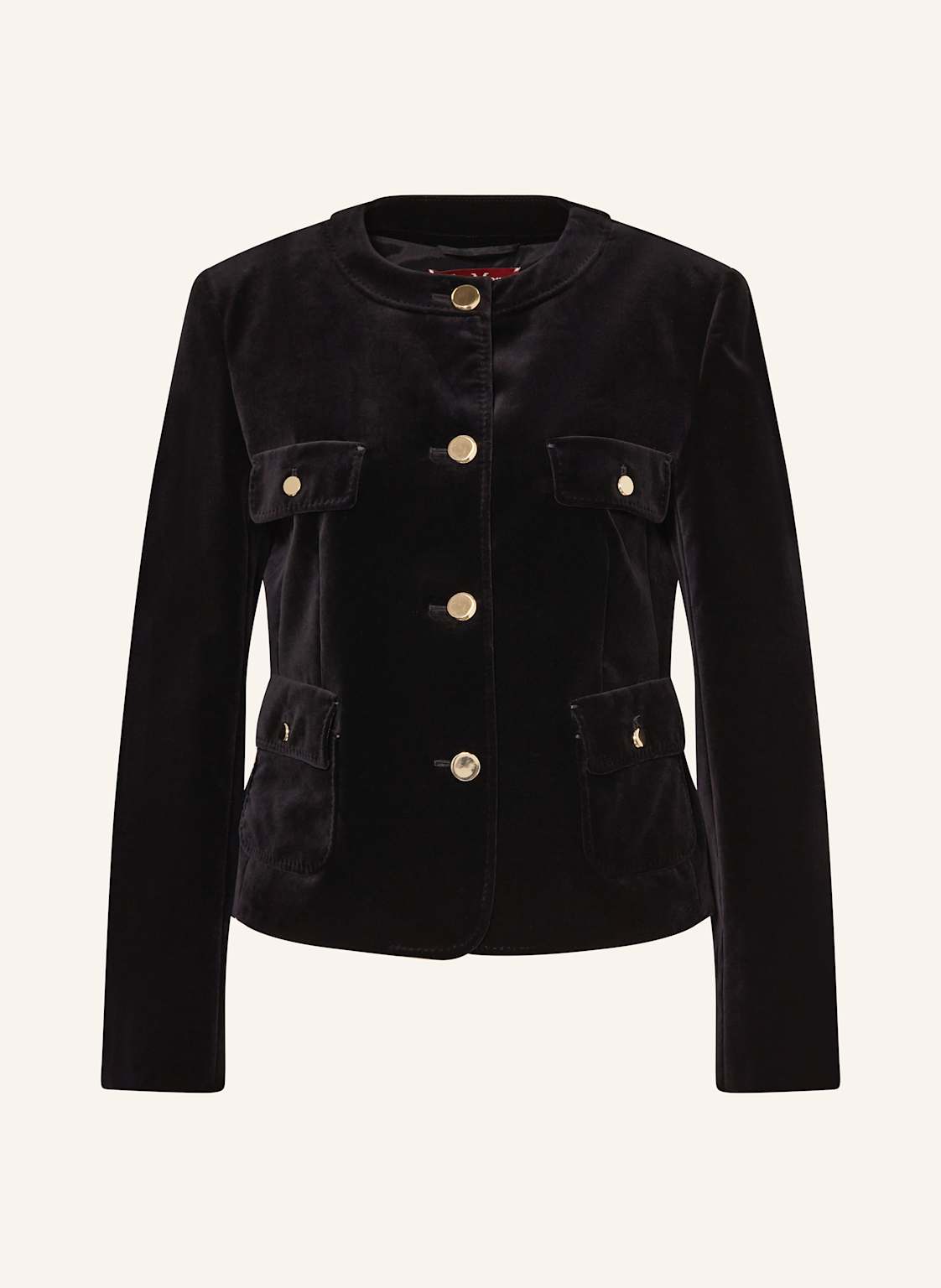 Max Mara Studio Kastenjacke Ilex Aus Samt schwarz Max Mara Studio Kastenjacke Ilex Aus Samt schwarz von Max Mara STUDIO