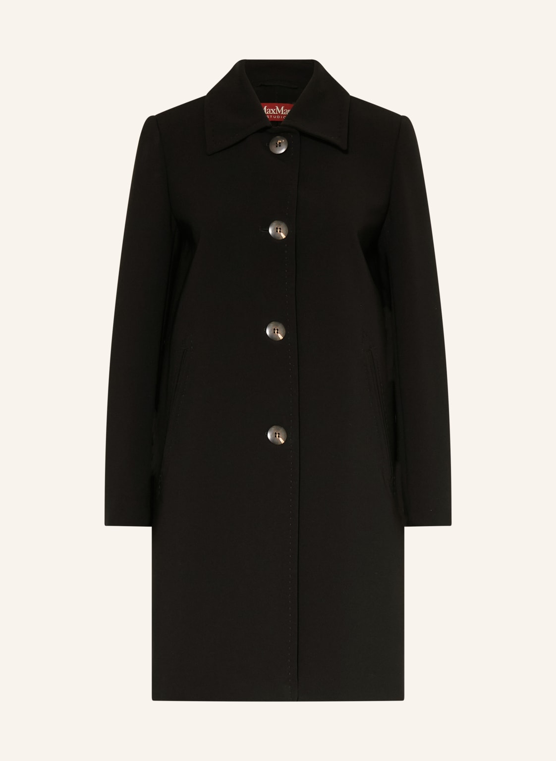 Max Mara Studio Mantel Racconto schwarz von Max Mara STUDIO