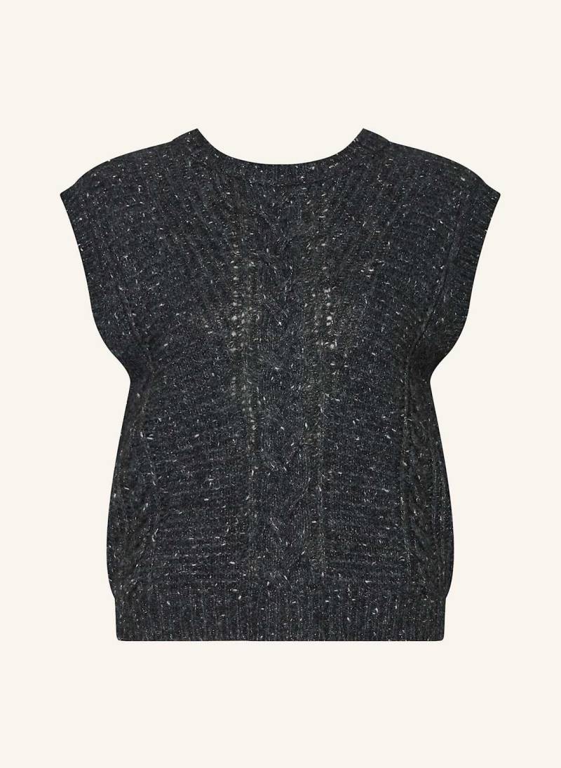 Max Mara Studio Pullunder Taffy Mit Alpaka Und Glitzergarn grau von Max Mara STUDIO