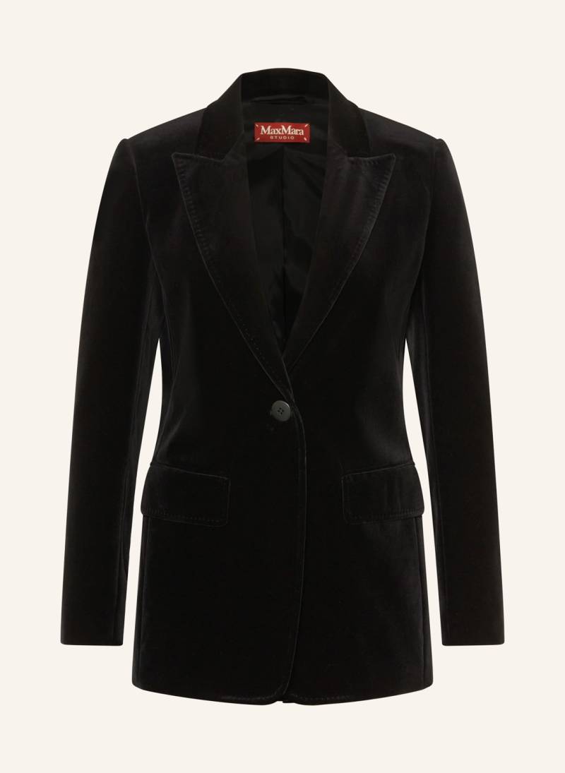 Max Mara Studio Samtblazer Quadro schwarz von Max Mara STUDIO