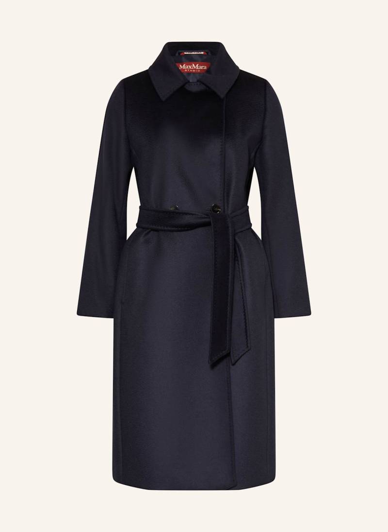 Max Mara Studio Wollmantel Bcollag blau von Max Mara STUDIO