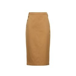 Brauner Baumwoll-bleistiftrock Von Max Mara von Max Mara Sfilata