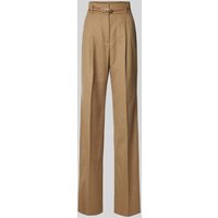 Max Mara Studio Bootcut Fit Stoffhose aus reiner Schurwolle Modell 'ZAC' in Hazel, Größe 40 von Max Mara Studio
