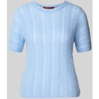 Max Mara Studio Boxy Fit Strickpullover aus Mohair-Mix Modell 'TERZO' in Hellblau, Größe M von Max Mara Studio