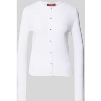 Max Mara Studio Cardigan mit Rundhalsausschnitt Modell 'CORINTO' in Weiss, Größe S von Max Mara Studio