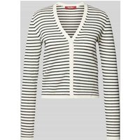 Max Mara Studio Cardigan mit V-Ausschnitt Modell 'TRIESTE' in Weiss, Größe L von Max Mara Studio